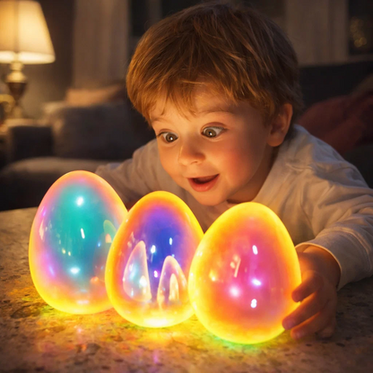 🐣 Easter Glowing Pearlescent Egg – Elegant 3-Piece Set