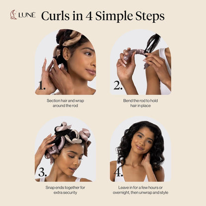 💗Valentine's Day Sale💗Satin Heatless Curling Set