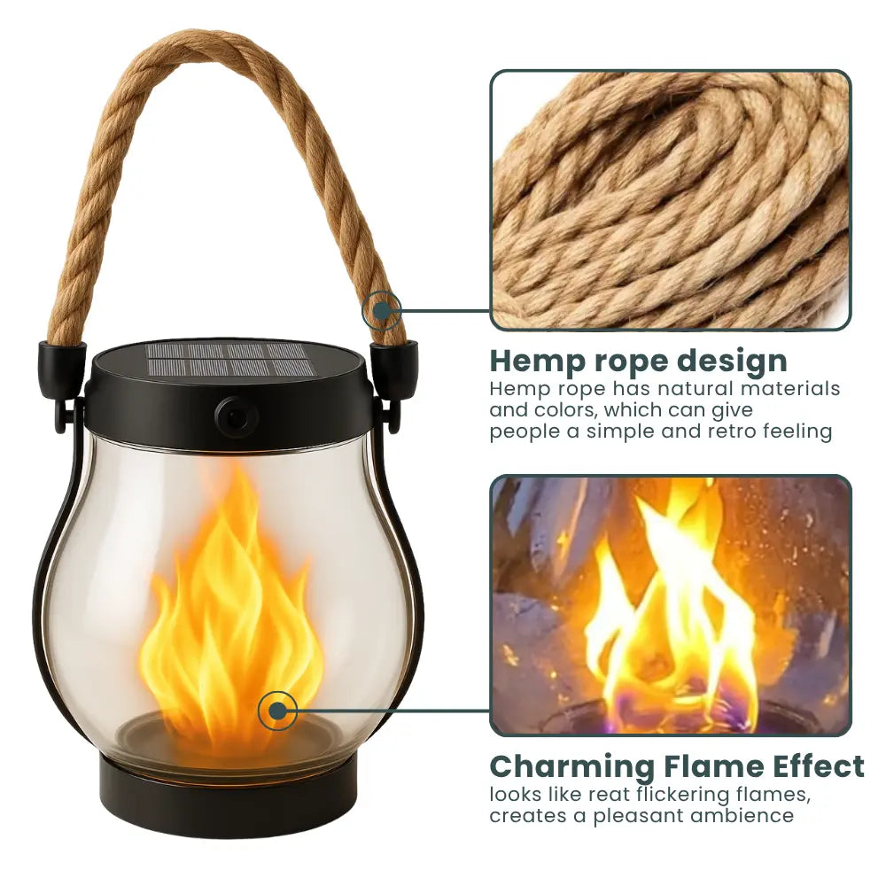 💗Valentine's Day Sale 49% OFF💗 Kaliiqo™ – Flickering Flame Solar Lantern Outdoor Lights