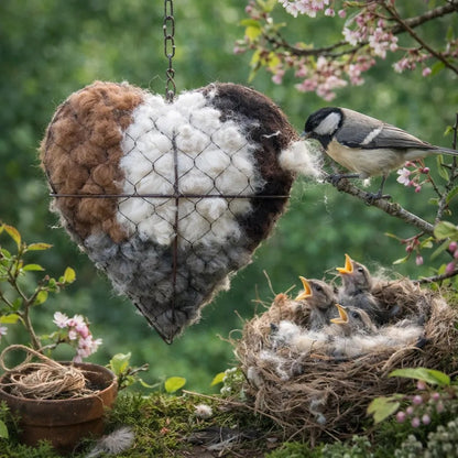 💗Valentine's Day Sale 49% OFF💗 Handmade Alpaca Fiber Bird Nesting Heart🕊️