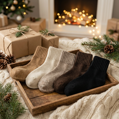Warm Socks for Women – Cozy Mid-Calf Winter Gift Set ❄️