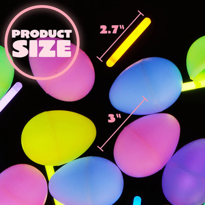 🎉 Easter Glow Eggs with Glow Sticks 🥚– Glow-in-the-Dark Hunt Party Set for Kids