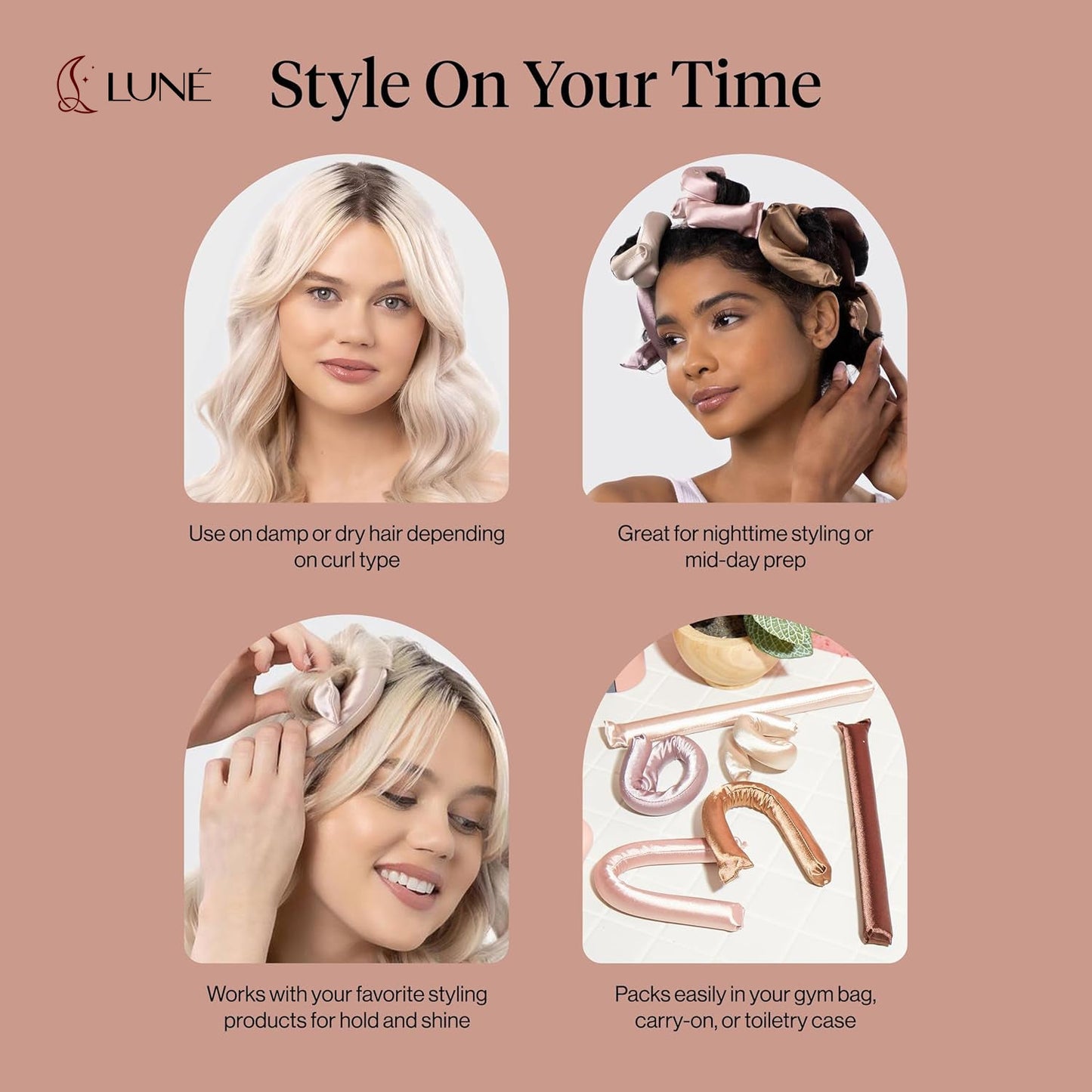 💗Valentine's Day Sale💗Satin Heatless Curling Set