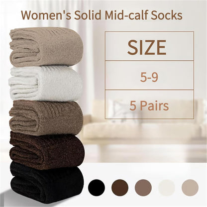 Warm Socks for Women – Cozy Mid-Calf Winter Gift Set ❄️