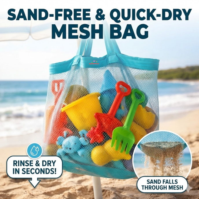Kids Mesh Beach Toy Storage Bag