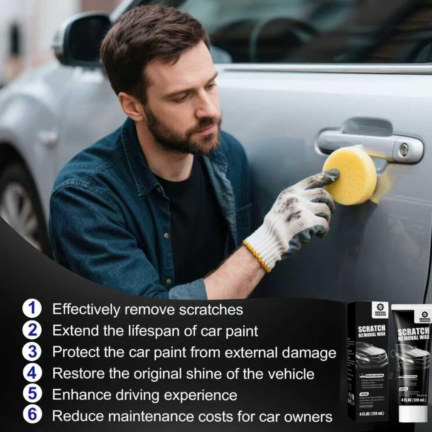 Car Scratch Repair Polish – Paint Restorer & Swirl Remover Kit