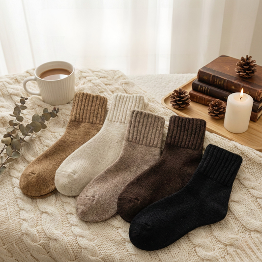 Warm Socks for Women – Cozy Mid-Calf Winter Gift Set ❄️