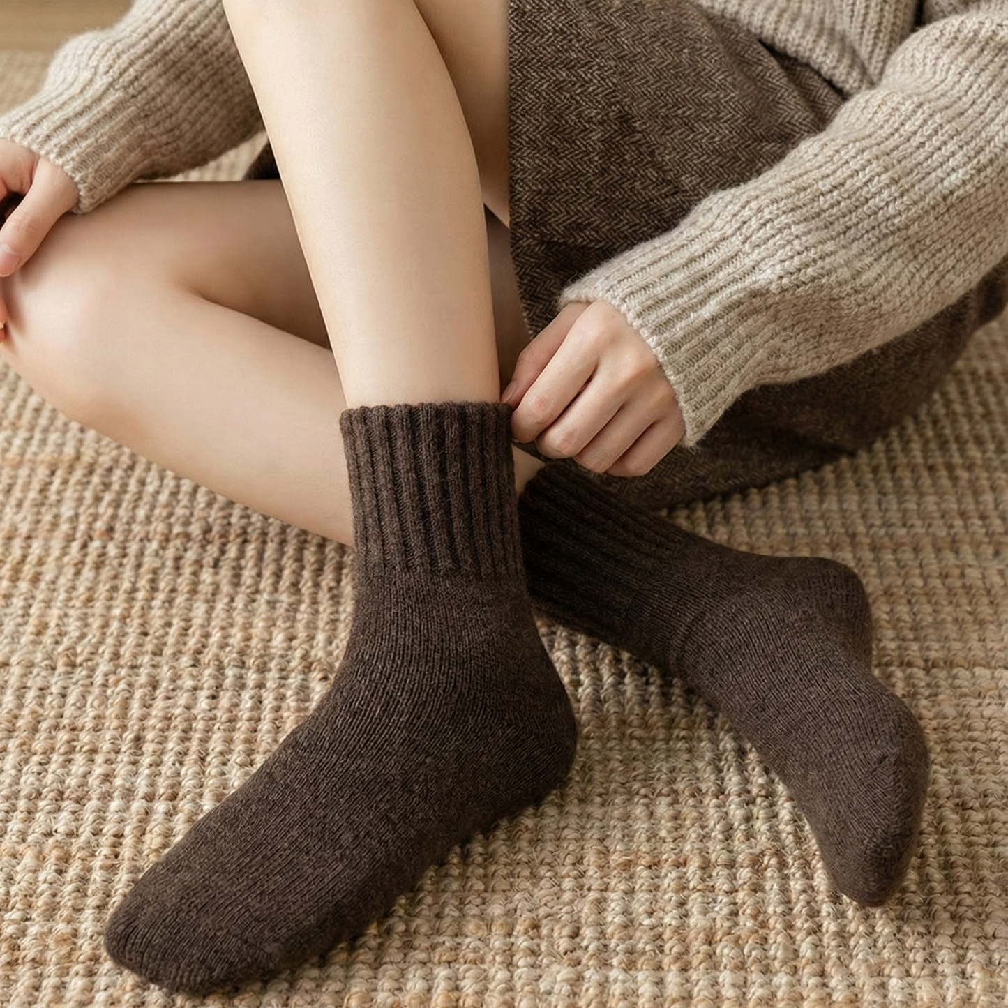 Warm Socks for Women – Cozy Mid-Calf Winter Gift Set ❄️
