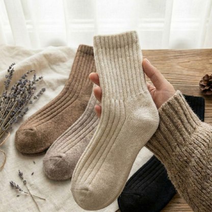 Warm Socks for Women – Cozy Mid-Calf Winter Gift Set ❄️
