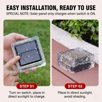 Solar Color-Changing Brick Path Lights — Instantly Upgrade Walkways, Patios & Gardens at Night