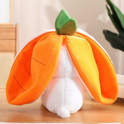 🐇Easter Day Flash Sale🐇 Transforming Bunny – Strawberry & Carrot Dual-Form Plush Toy