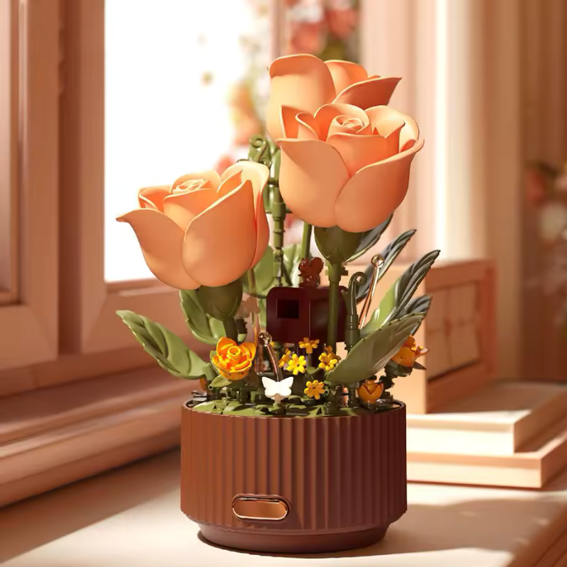 Bloomory Magic Rose Building Set (255 Pieces)