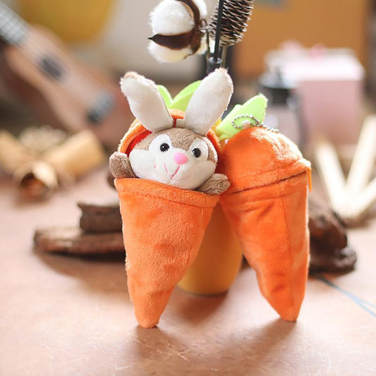 Bunny Carrot Plush Soft Plush Toy Cute Girl Keychain Bag Pendant