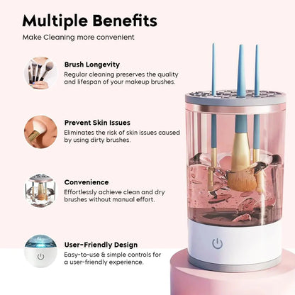 💗Valentine's Day Sale💗30-second Automatic Makeup Brush Cleaner for Ageless Skin & Pristine Makeup