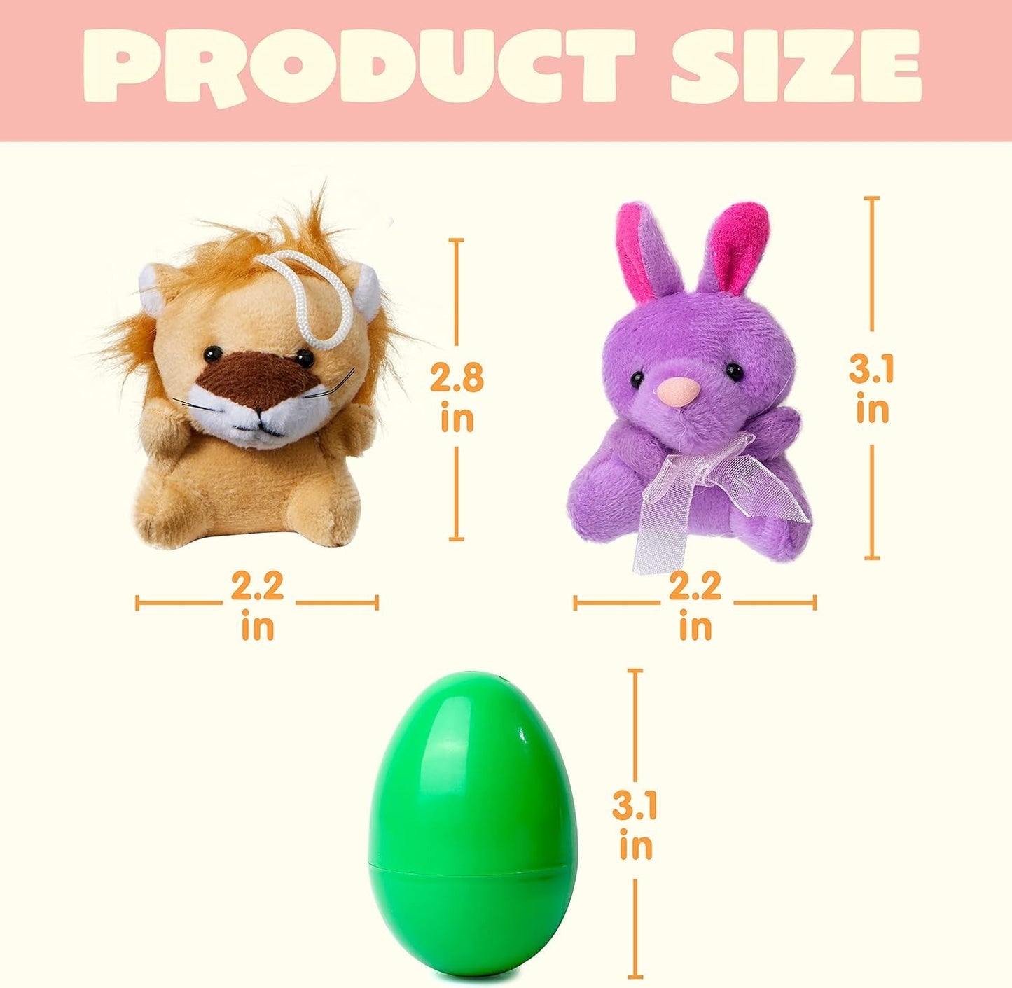 🐇Easter Eggs Filled with Plush Friends - 12/24/36 Pcs