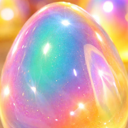 🐣 Easter Glowing Pearlescent Egg – Elegant 3-Piece Set